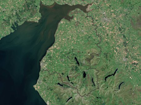 Photo for Allerdale, non metropolitan district of England - Great Britain. Low resolution satellite map - Royalty Free Image