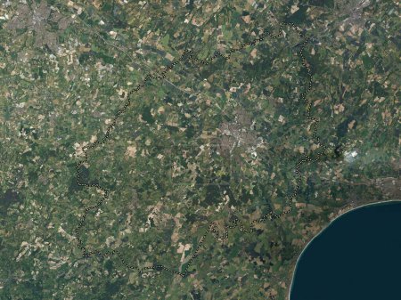 Photo for Ashford, non metropolitan district of England - Great Britain. High resolution satellite map - Royalty Free Image