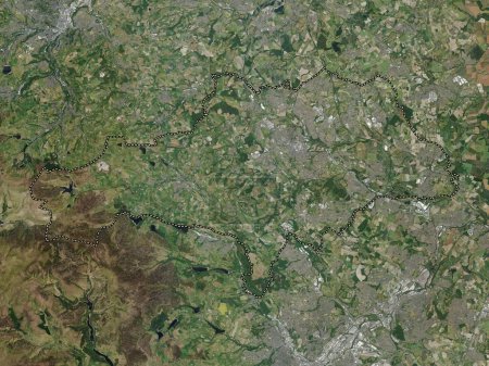 Téléchargez les photos : Barnsley, comté administratif d'Angleterre - Grande-Bretagne. Carte satellite haute résolution - en image libre de droit