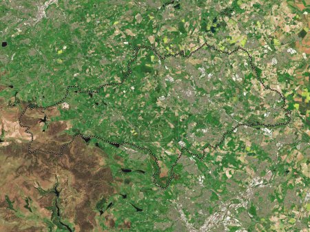 Téléchargez les photos : Barnsley, comté administratif d'Angleterre - Grande-Bretagne. Carte satellite basse résolution - en image libre de droit