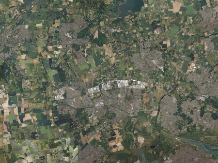 Téléchargez les photos : Basildon, district non métropolitain d'Angleterre - Grande-Bretagne. Carte satellite haute résolution - en image libre de droit
