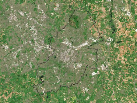 Photo for Birmingham, administrative county of England - Great Britain. Low resolution satellite map - Royalty Free Image