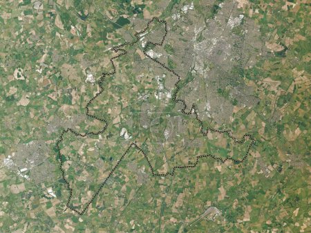 Foto de Blaby, distrito no metropolitano de Inglaterra Gran Bretaña. Mapa de satélite de alta resolución - Imagen libre de derechos
