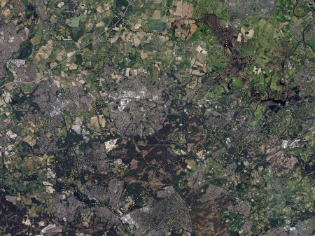 Téléchargez les photos : Bracknell Forest, comté administratif d'Angleterre - Grande-Bretagne. Carte satellite haute résolution - en image libre de droit