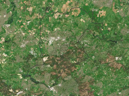 Téléchargez les photos : Bracknell Forest, comté administratif d'Angleterre - Grande-Bretagne. Carte satellite basse résolution - en image libre de droit