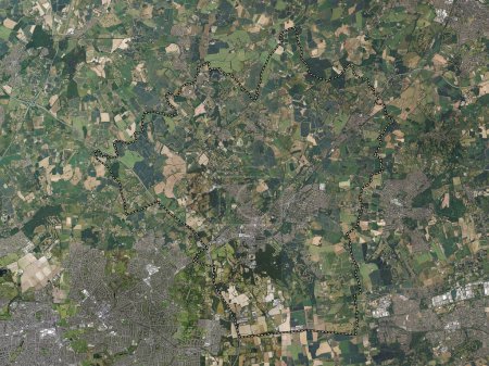 Téléchargez les photos : Brentwood, district non métropolitain d'Angleterre - Grande-Bretagne. Carte satellite haute résolution - en image libre de droit