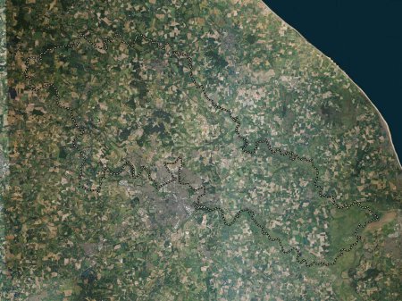 Foto de Broadland, distrito no metropolitano de Inglaterra Gran Bretaña. Mapa de satélite de alta resolución - Imagen libre de derechos