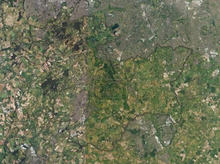 Foto de Bromsgrove, distrito no metropolitano de Inglaterra - Gran Bretaña. Mapa de satélite de alta resolución - Imagen libre de derechos