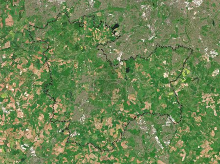 Foto de Bromsgrove, distrito no metropolitano de Inglaterra - Gran Bretaña. Mapa satelital de baja resolución - Imagen libre de derechos