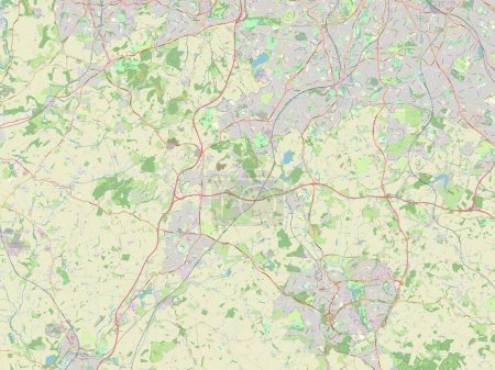 Foto de Bromsgrove, distrito no metropolitano de Inglaterra - Gran Bretaña. Mapa de calle abierto - Imagen libre de derechos