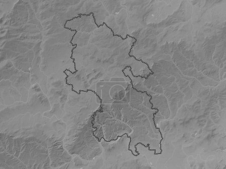 Foto de Buckinghamshire, condado administrativo de Inglaterra - Gran Bretaña. Mapa de elevación a escala de grises con lagos y ríos - Imagen libre de derechos