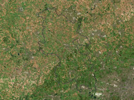 Foto de Buckinghamshire, condado administrativo de Inglaterra - Gran Bretaña. Mapa satelital de baja resolución - Imagen libre de derechos
