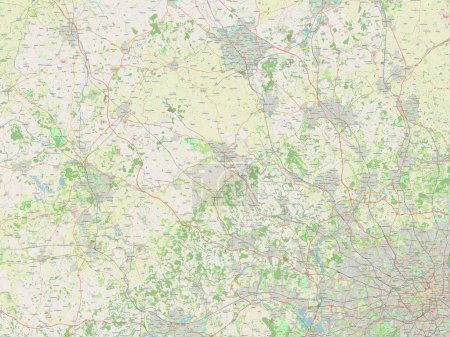 Foto de Buckinghamshire, condado administrativo de Inglaterra - Gran Bretaña. Mapa de calle abierto - Imagen libre de derechos