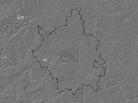 Téléchargez les photos : Cambridgeshire, comté administratif d'Angleterre - Grande-Bretagne. Carte d'altitude de Bilevel avec lacs et rivières - en image libre de droit
