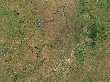 Téléchargez les photos : Cambridgeshire, comté administratif d'Angleterre - Grande-Bretagne. Carte satellite basse résolution - en image libre de droit