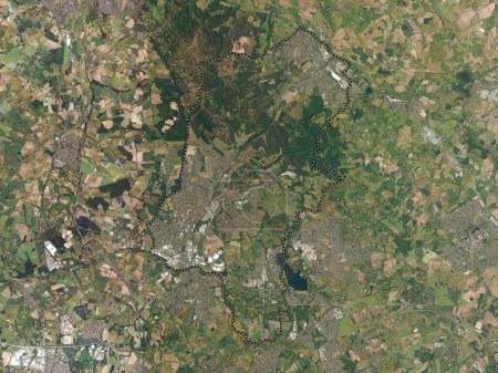 Photo for Cannock Chase, non metropolitan district of England - Great Britain. High resolution satellite map - Royalty Free Image