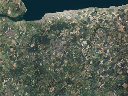 Photo for Canterbury, non metropolitan district of England - Great Britain. High resolution satellite map - Royalty Free Image