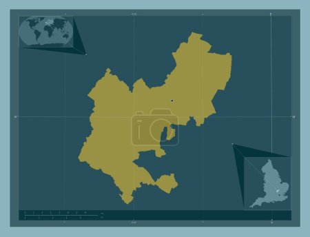 Photo for Central Bedfordshire, administrative county of England - Great Britain. Solid color shape. Corner auxiliary location maps - Royalty Free Image