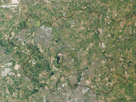 Foto de Charnwood, distrito no metropolitano de Inglaterra - Gran Bretaña. Mapa de satélite de alta resolución - Imagen libre de derechos