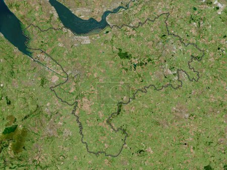 Foto de Cheshire West y Chester, condado administrativo de Inglaterra - Gran Bretaña. Mapa de satélite de alta resolución - Imagen libre de derechos