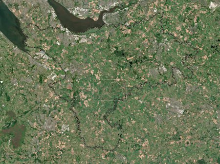 Foto de Cheshire West y Chester, condado administrativo de Inglaterra - Gran Bretaña. Mapa satelital de baja resolución - Imagen libre de derechos