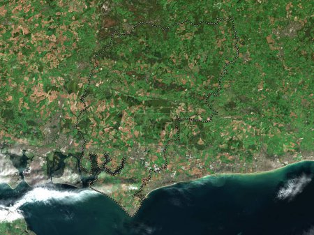 Photo for Chichester, non metropolitan district of England - Great Britain. Low resolution satellite map - Royalty Free Image