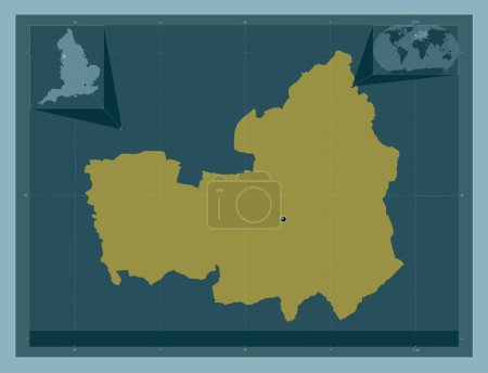 Foto de Chorley, distrito no metropolitano de Inglaterra Gran Bretaña. Forma de color sólido. Mapas de ubicación auxiliares de esquina - Imagen libre de derechos