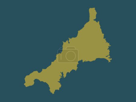 Foto de Cornwall, condado administrativo de Inglaterra - Gran Bretaña. Forma de color sólido - Imagen libre de derechos