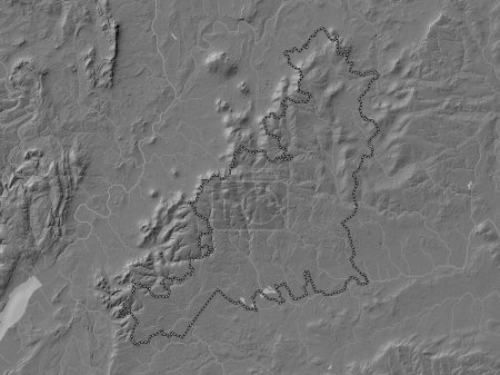 Téléchargez les photos : Cotswold, district non métropolitain d'Angleterre - Grande-Bretagne. Carte d'altitude de Bilevel avec lacs et rivières - en image libre de droit