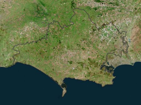 Foto de Dorset, condado administrativo de Inglaterra - Gran Bretaña. Mapa de satélite de alta resolución - Imagen libre de derechos