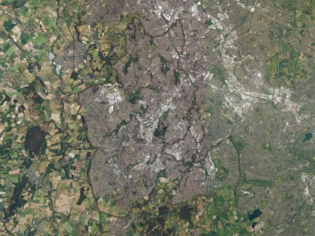 Téléchargez les photos : Dudley, comté administratif d'Angleterre - Grande-Bretagne. Carte satellite haute résolution - en image libre de droit