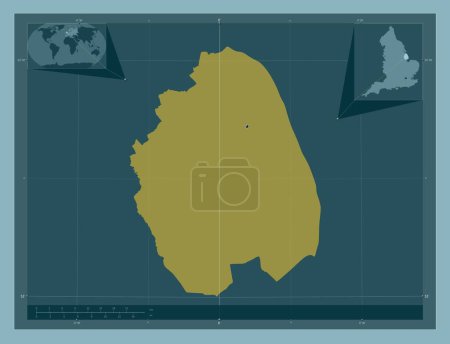 Photo for East Lindsey, non metropolitan district of England - Great Britain. Solid color shape. Corner auxiliary location maps - Royalty Free Image