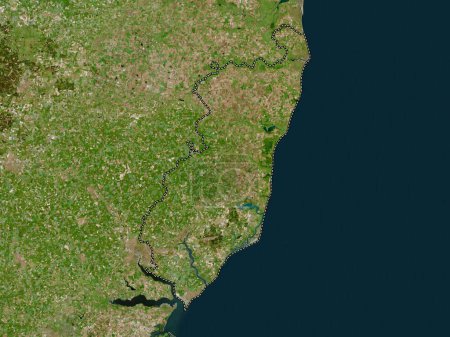 Photo for East Suffolk, non metropolitan district of England - Great Britain. High resolution satellite map - Royalty Free Image