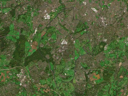 Foto de Epsom y Ewell, distrito no metropolitano de Inglaterra - Gran Bretaña. Mapa satelital de baja resolución - Imagen libre de derechos