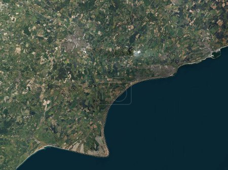 Photo for Folkestone and Hythe, non metropolitan district of England - Great Britain. High resolution satellite map - Royalty Free Image