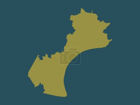 Photo for Folkestone and Hythe, non metropolitan district of England - Great Britain. Solid color shape - Royalty Free Image