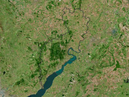 Téléchargez les photos : Forest of Dean, district non métropolitain d'Angleterre - Grande-Bretagne. Carte satellite haute résolution - en image libre de droit