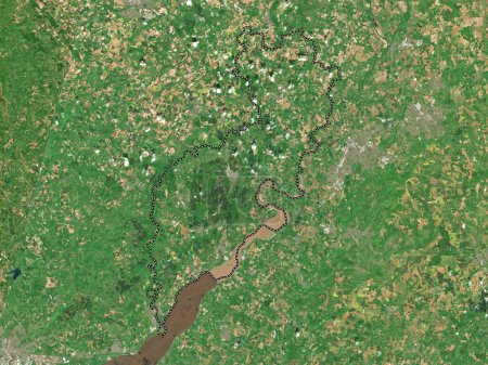 Téléchargez les photos : Forest of Dean, district non métropolitain d'Angleterre - Grande-Bretagne. Carte satellite basse résolution - en image libre de droit