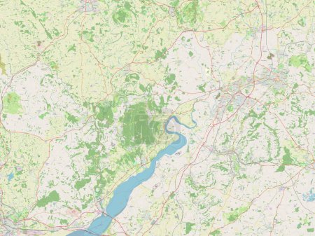 Téléchargez les photos : Forest of Dean, district non métropolitain d'Angleterre - Grande-Bretagne. Ouvrir la carte routière - en image libre de droit