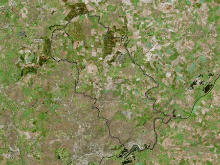 Téléchargez les photos : Gedling, district non métropolitain d'Angleterre - Grande-Bretagne. Carte satellite haute résolution - en image libre de droit