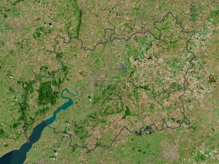 Foto de Gloucestershire, condado administrativo de Inglaterra - Gran Bretaña. Mapa de satélite de alta resolución - Imagen libre de derechos