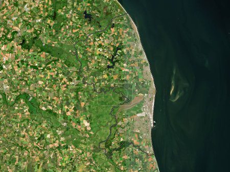 Photo for Great Yarmouth, non metropolitan district of England - Great Britain. Low resolution satellite map - Royalty Free Image