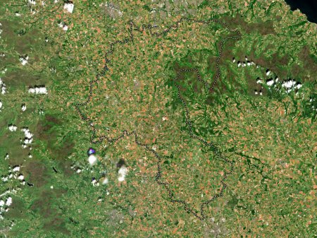 Photo for Hambleton, non metropolitan district of England - Great Britain. Low resolution satellite map - Royalty Free Image