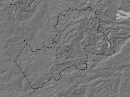 Foto de Harborough, distrito no metropolitano de Inglaterra Gran Bretaña. Mapa de elevación de Bilevel con lagos y ríos - Imagen libre de derechos