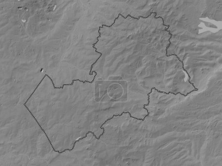 Photo for Harborough, non metropolitan district of England - Great Britain. Grayscale elevation map with lakes and rivers - Royalty Free Image