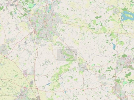 Photo for Harborough, non metropolitan district of England - Great Britain. Open Street Map - Royalty Free Image