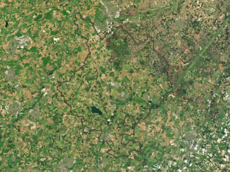 Téléchargez les photos : Huntingdonshire, district non métropolitain d'Angleterre - Grande-Bretagne. Carte satellite basse résolution - en image libre de droit