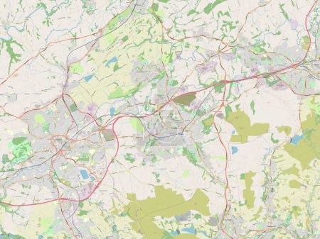 Photo for Hyndburn, non metropolitan district of England - Great Britain. Open Street Map - Royalty Free Image
