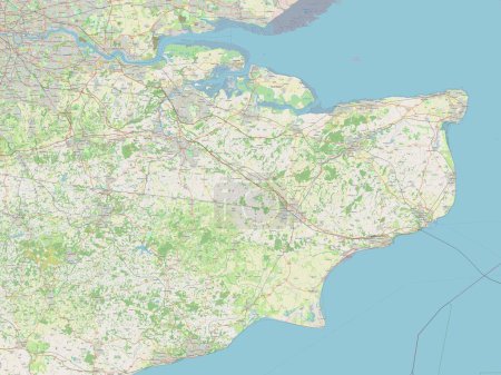 Photo for Kent, administrative county of England - Great Britain. Open Street Map - Royalty Free Image