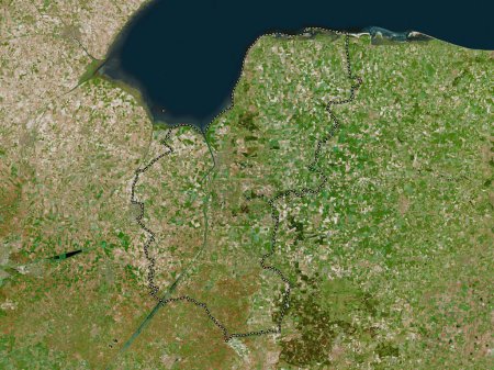 Téléchargez les photos : King's Lynn et West Norfolk, district non métropolitain d'Angleterre - Grande-Bretagne. Carte satellite haute résolution - en image libre de droit